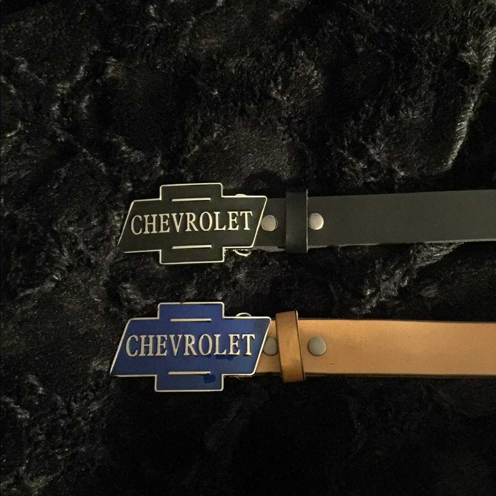Two Chevy belt buckles brand new